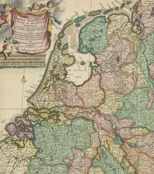 Map of the Lower Rhine and Moselle River Regions by Theodore Danckert