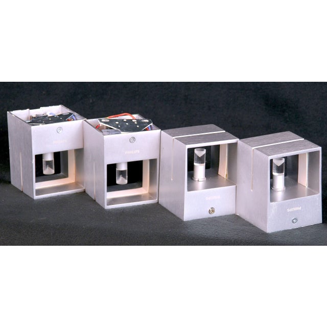 Philips Philips, Modern Minimalist Metal Square Sconces - Set of 4 For Sale - Image 4 of 7