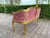 French 1970s French Louis XVI Gilt Gold Damask Settee 1 Pc For Sale - Image 3 of 10