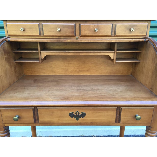 Solid Maple Roll Top Secretary Desk Chairish