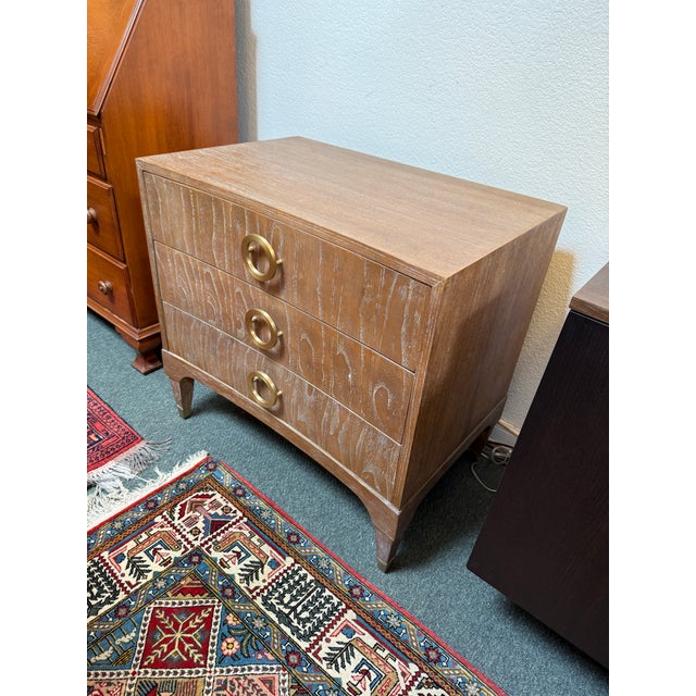Contemporary Brownstone Atherton Nightstand, Distressed Teak Wood For Sale - Image 3 of 12