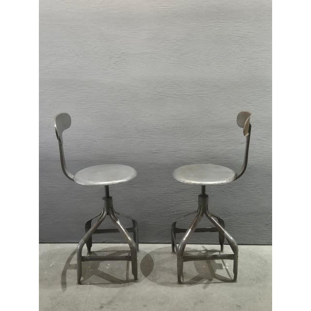 Metal Nicolle Draftsmans Stool, 1960 For Sale - Image 7 of 10
