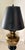 Late 20th Century 1970's Oversized Gold Brass and Black Wood Lamp With Black Shade in the Style of Ralph Lauren For Sale - Image 5 of 13