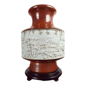 Large Chinese Porcelain Landscape Gu