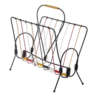 Vintage Atomic Magazine Rack, France, 1950s For Sale