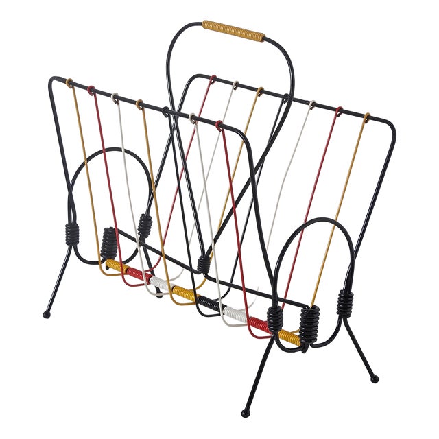 Vintage Atomic Magazine Rack, France, 1950s For Sale