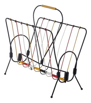 Vintage Atomic Magazine Rack, France, 1950s