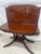Baker Furniture Company Vintage Baker Mahogany Drop-Leaf Pedestal Desk Console Table" For Sale - Image 4 of 8