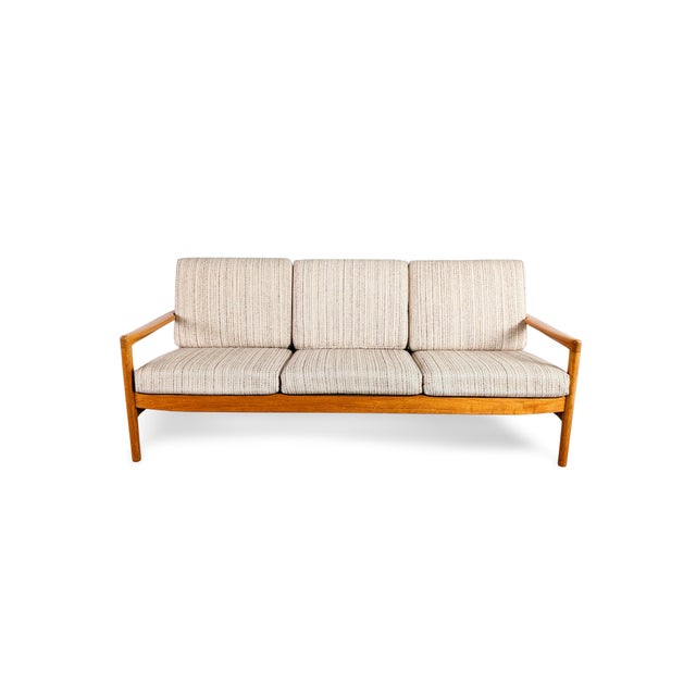 Mid-Century Danish 3-Seater Sofa in Oak For Sale - Image 11 of 11