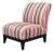 Vintage Mitchell Gold Striped Slipper Chair For Sale