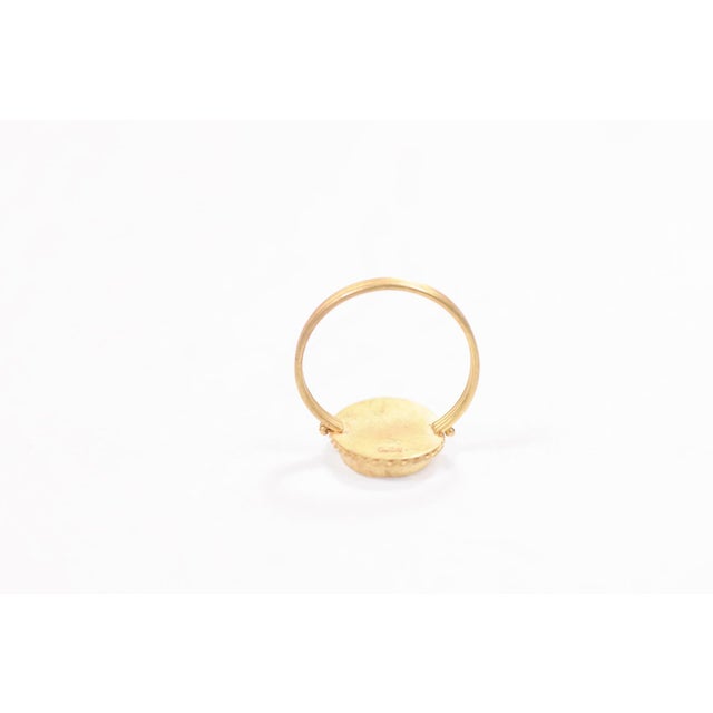 Metal Byzantine Coin Ring W 21k Band, Size 8.25 For Sale - Image 7 of 13