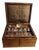 Silver-Plated Metal Cutlery Set in Box, 1930s, Set of 116 For Sale