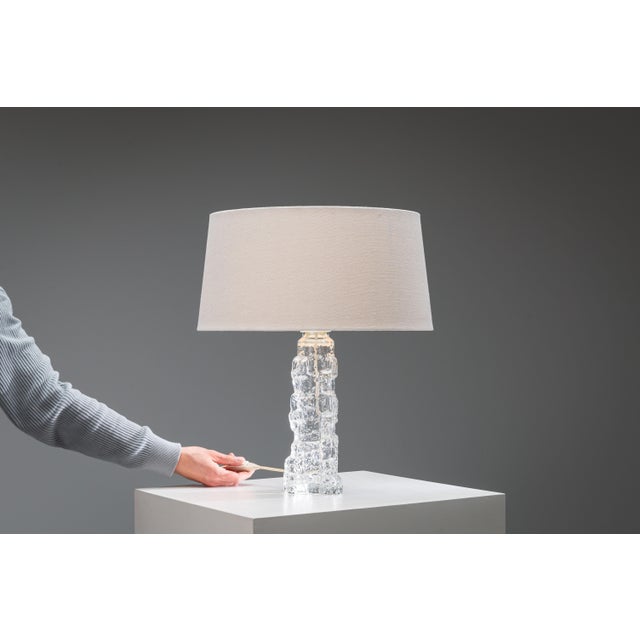 Swedish Glass Table Lamp from Reijmyre Glasbruk, 1970s For Sale - Image 4 of 11