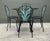 Mid-Century Modern Vintage Cast Aluminum Cat Tail Dining Table Set of 5 For Sale - Image 3 of 12