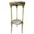 19th Spanish Bronze and Brass Gilted Side Table With White Marbles Top For Sale