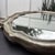 Silver Large Cast Metal Oval Cartouche Mirror,, Silver-Gilt & Celedon For Sale - Image 8 of 12
