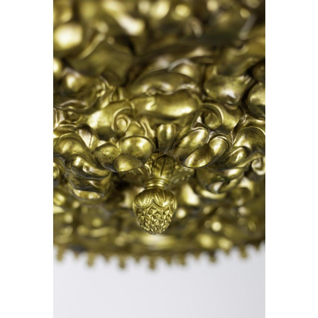 Metal Restoration Style Chandelier in Gilt Metal and Bronze, 1880s For Sale - Image 7 of 8
