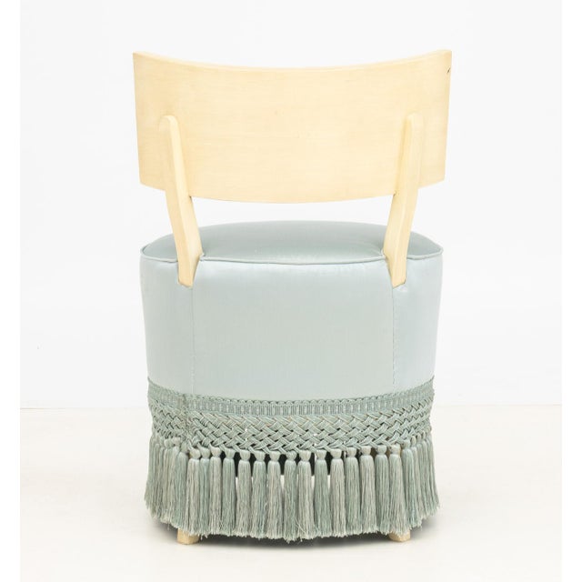 Textile Dorothy Draper Style White Painted Vanity Chair For Sale - Image 7 of 7