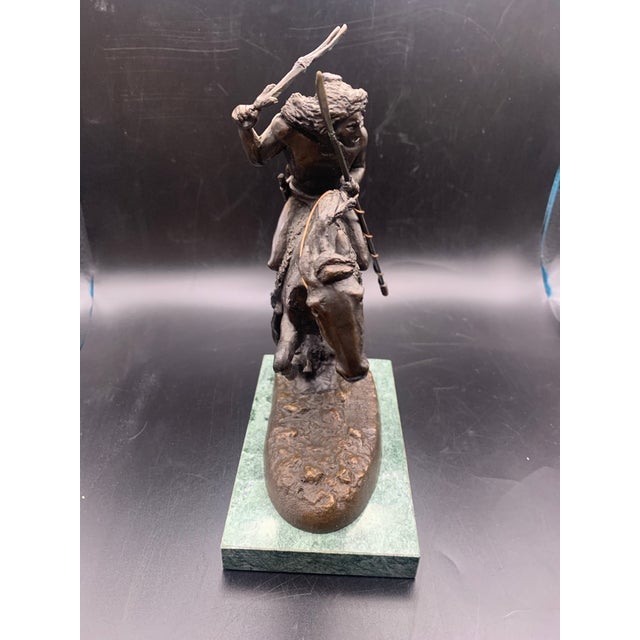 Frederic Remington "Cheyenne" Bronze Sculpture For Sale In San Francisco - Image 6 of 12