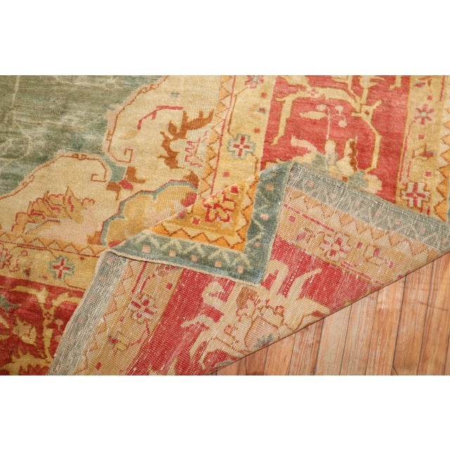 Zabihi Collection Phenomenal Antique Turkish Oushak Rug For Sale - Image 12 of 12