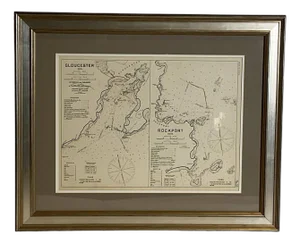 Mariners Chart of Gloucester and Rockport by George Eldridge 1910