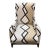 Contemporary Zig Zag Striped Armchair For Sale