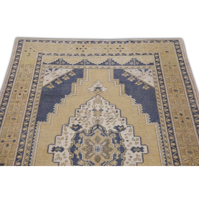 Oriental Hand Knotted Rug Turkish Anatolian 3'11" x 5'8" For Sale - Image 4 of 6
