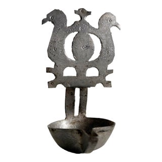 Mid 18th Century Folk Art Oil Lamp For Sale