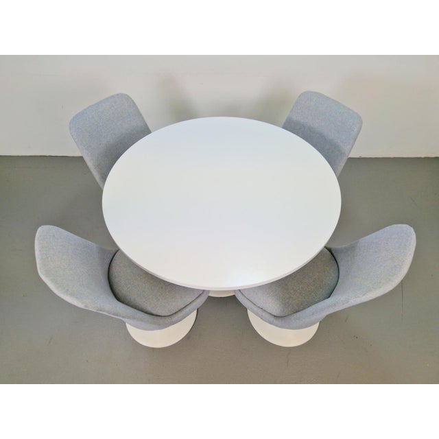 Vintage Tulip Dining Chairs and Table in the style of Eero Saarinen, 1970s, Set of 5 For Sale - Image 14 of 17