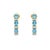 Elegant Swiss Blue Topaz Huggies Hoops | December Birthstone Earrings - A Pair For Sale - Image 4 of 4