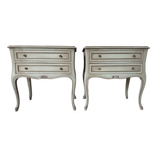 Vintage French Provincial Louis XV Style Nightstands – A Pair For Sale