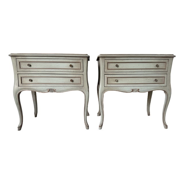 Vintage French Provincial Louis XV Style Nightstands – A Pair For Sale