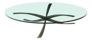 Large Michel Mangematin Bronze Coffee Table, 1962
