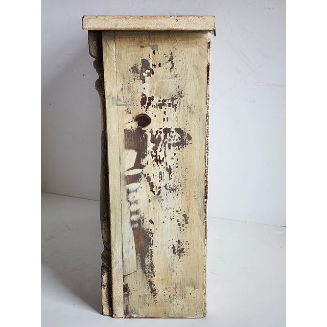 Wood Vintage Primitive Farmhouse Style Distressed Finish Cabinet For Sale - Image 7 of 15