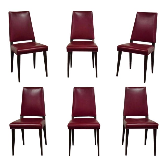 1950s Purple Dunbar Style Dining Chairs- Set of 6 For Sale