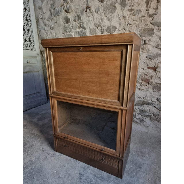 Vintage Modular Mahogany Bar Cabinet in the style of Globe Wernicke, 1960s For Sale - Image 13 of 18