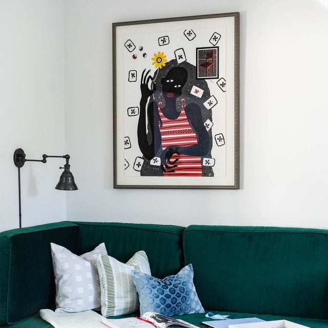 Contemporary "Untitled I (Malkia)" Original by David Thuku From the Alice in Wonderland Collection For Sale - Image 3 of 7