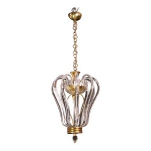 Midcentury Jewel Murano Glass Chandelier Attributed to Barovier E Toso, 1950s