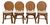 Late 20th Century Cane Rattan Round Dining Chair Set Four Cushion Coastal Hollywood Regency For Sale