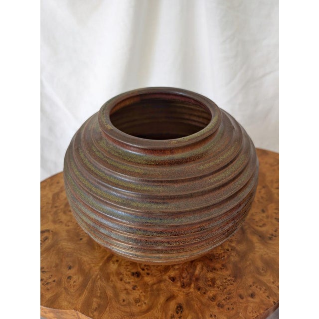 Vintage Brutalist Ceramic Globe Vase, 1960s For Sale - Image 9 of 12