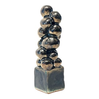 2018 'Palline di Platino' Weathered Bronze & Metallic Glazed Ceramic Sculpture by Judy Engel For Sale