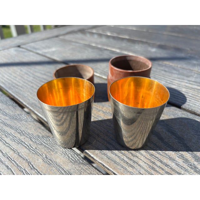 Early 20th Century Early 20th C. Leather Travel / Sporting /Adventure Cups - A Pair For Sale - Image 5 of 10