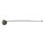 Vintage Etched Brass Candle Snuffer, Twisted Handle For Sale