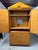 Tan Hickory-White Blonde Wood Armoire Wardrobe With Pediment Crown For Sale - Image 8 of 11