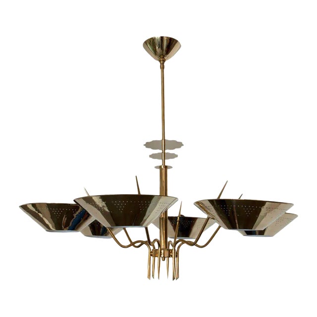 Custom Six-Arm Austrian Chandelier, Circa 1950 For Sale