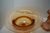American Depression Era Pink Elegant Glass Set: Etched Footed Console Bowl & Candlesticks For Sale - Image 3 of 4
