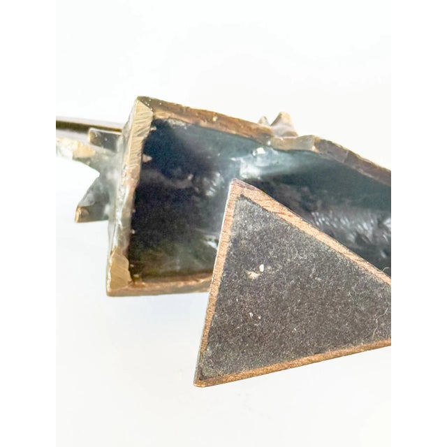 Brutalist Abstract Cast Bronze Sculpture, "The Hunter," Wilbert Verhelst (American, 1923–2012), Signed and Dated 1978 For Sale - Image 10 of 13