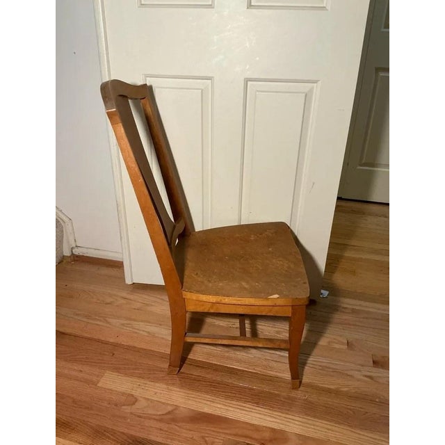 Antique Tiger Oak Rocking Chair, Side Chair and Accent Table, Set of 3 For Sale - Image 9 of 12