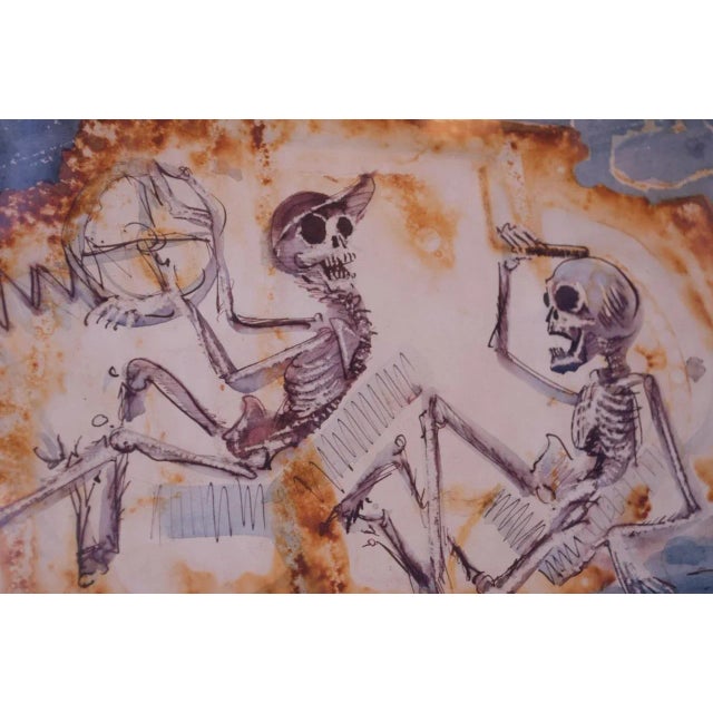 Surrealism Parker Panttila Surrealist Study Watercolor on Board For Sale - Image 3 of 7