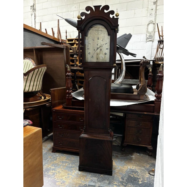 Georgian Mahogany Longcase Clock For Sale - Image 12 of 17